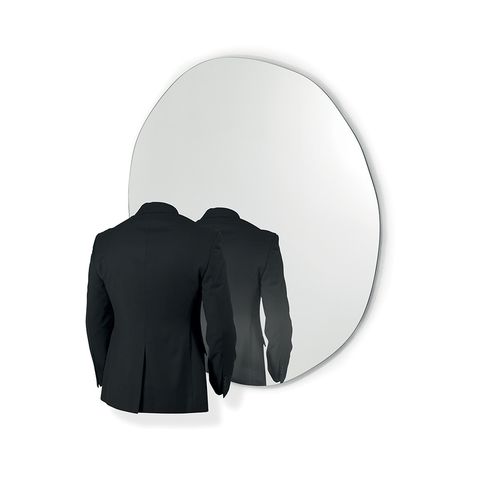 Wall-mounted mirror - GIOTTO - Mogg - contemporary / oval / silver-colored