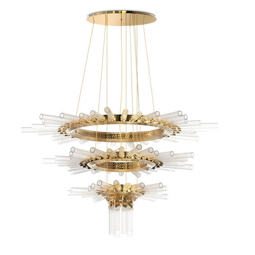 Contemporary chandelier - MAJESTIC - LUXXU MODERN DESIGN & LIVING - crystal / gold-plated brass / halogen