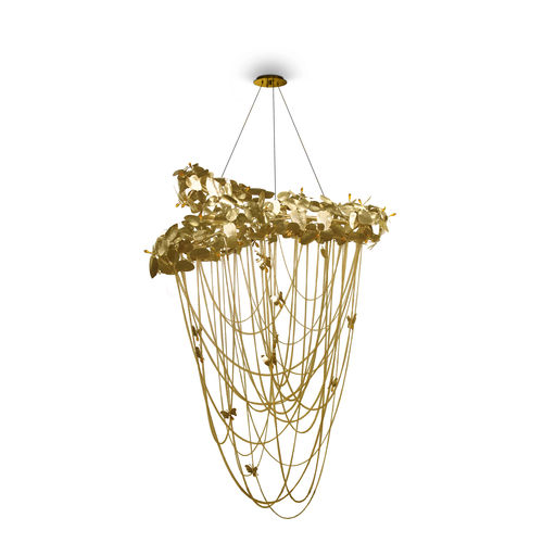 Contemporary chandelier - MCQUEEN - LUXXU MODERN DESIGN & LIVING - crystal / gold-plated brass / 11 light