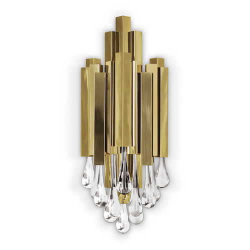 Contemporary wall light - TRUMP - LUXXU MODERN DESIGN & LIVING - indoor / gold-plated brass / crystal