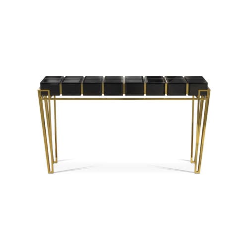 Contemporary sideboard table - NUBIAN - LUXXU MODERN DESIGN & LIVING - wooden / glass / brass