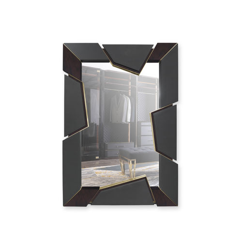 Wall-mounted mirror - ATHOS - LUXXU MODERN DESIGN & LIVING - contemporary / rectangular / wooden