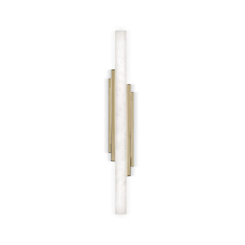 Contemporary wall light - SKYLINE - LUXXU MODERN DESIGN & LIVING - indoor / gold-plated brass / alabaster