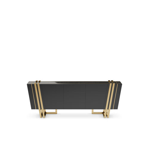 Contemporary sideboard - Apotheosis - LUXXU MODERN DESIGN & LIVING - lacquered wood / polished brass / marble