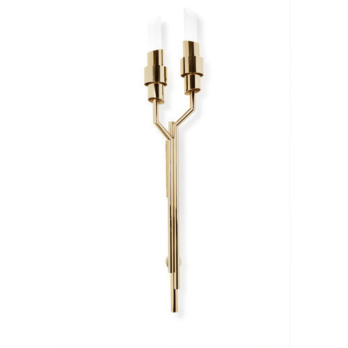 Contemporary wall light - TYCHO TORCH - LUXXU MODERN DESIGN & LIVING - indoor / gold-plated brass / crystal