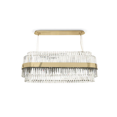 Contemporary chandelier - LIBERTY SNOOKER - LUXXU MODERN DESIGN & LIVING - crystal / brass / commercial