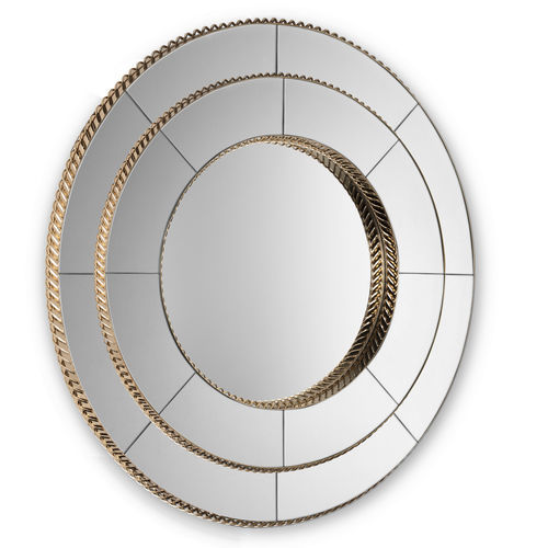 Wall-mounted mirror - Crown XL - LUXXU MODERN DESIGN & LIVING - contemporary / round / gold-plated brass