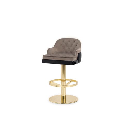 Contemporary bar chair - CHARLA - LUXXU MODERN DESIGN & LIVING - indoor / velvet / leather