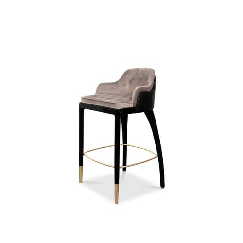 Contemporary bar chair - CHARLA  - LUXXU MODERN DESIGN & LIVING - indoor / velvet / leather