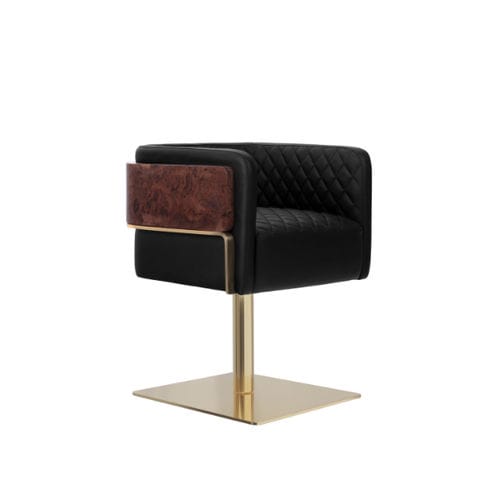 Contemporary dining chair - NURA - LUXXU MODERN DESIGN & LIVING - indoor / leather / wooden