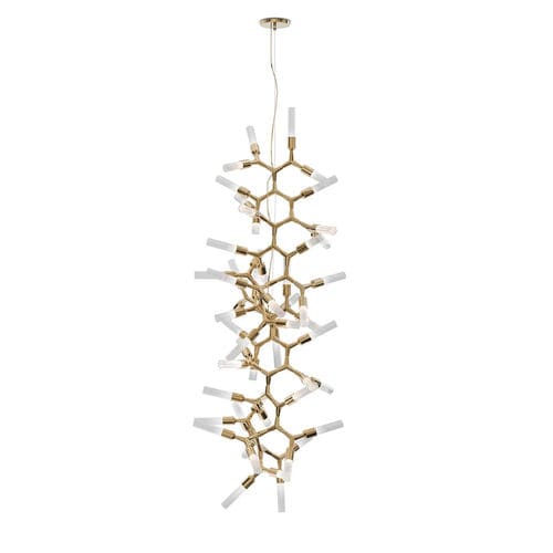 Contemporary chandelier - SHARD II - LUXXU MODERN DESIGN & LIVING - crystal / gold-plated brass / commercial