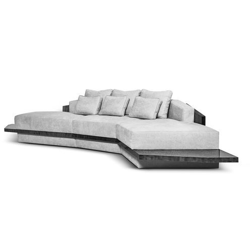 Corner sofa - ALGERONE - LUXXU MODERN DESIGN & LIVING - contemporary / velvet / with removable cushion