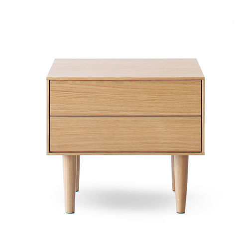 Contemporary bedside table - EDEN - HEAVENS - lacquered wood / oak / walnut