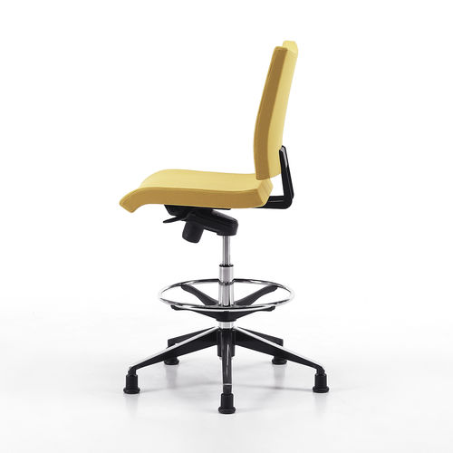 Contemporary task stool - AVIAMID - TALIN SRL - fabric / leather / aluminum base