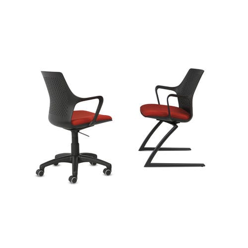 Contemporary visitor chair - JOY - TALIN SRL - indoor / metal / fabric
