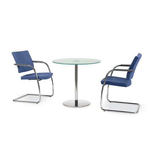 Contemporary visitor chair - AVIAMID - TALIN SRL - indoor / metal / fabric