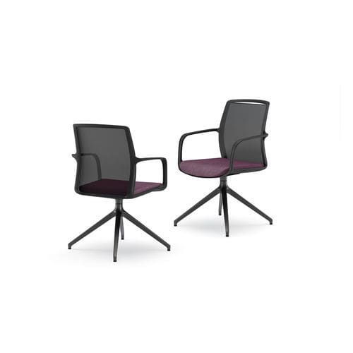 Contemporary visitor chair - LAYNET - TALIN SRL - indoor / aluminum / mesh