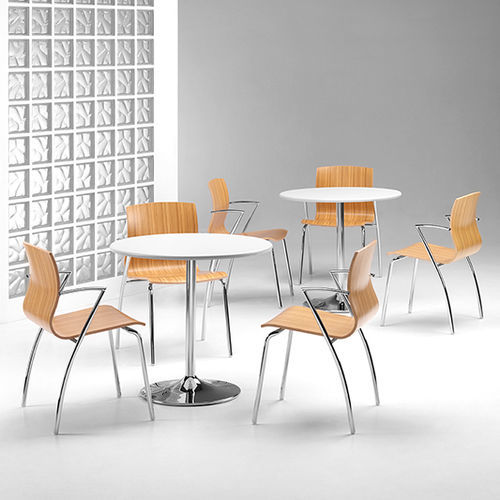 Contemporary visitor chair - WEBWOOD - TALIN SRL - indoor / aluminum / beech
