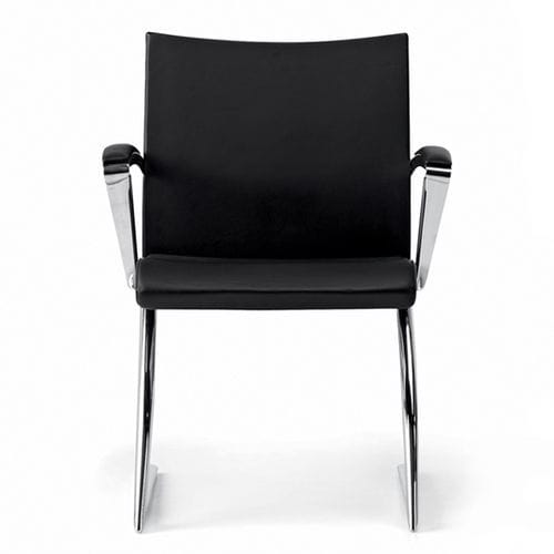 Contemporary visitor chair - AVIA - TALIN SRL - indoor / chrome / fabric