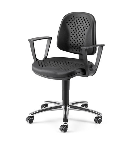 Contemporary office chair - WORK - TALIN SRL - indoor / polyurethane / chrome