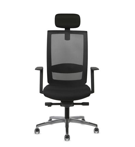 Contemporary executive chair - WIND - TALIN SRL - leather / fabric / aluminum