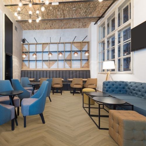 Eco-friendly flooring - MACADAMIA – HERRINGBONE - Aspecta Flooring - vinyl / indoor / for office