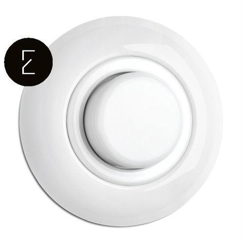 Light dimmer switch - ECOOME Interrupteurs et prises design - push-button / recessed / porcelain