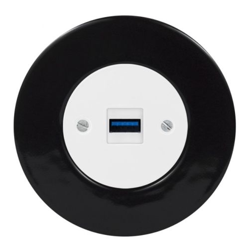 USB socket - ECOOME Interrupteurs et prises design - recessed / porcelain / contemporary