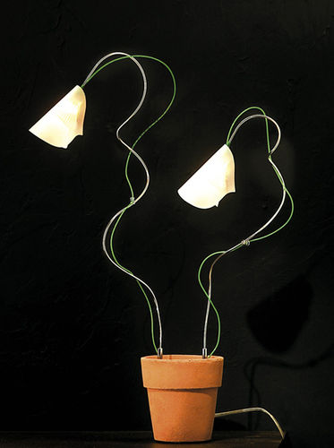 Table lamp - FLORIA - lucifero illuminazione - glass / silicone / contemporary
