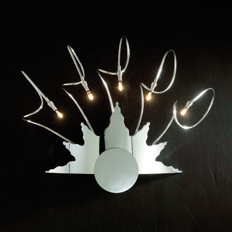 Contemporary wall light - HALF FAAL 5 - lucifero illuminazione - indoor / chrome / fixed