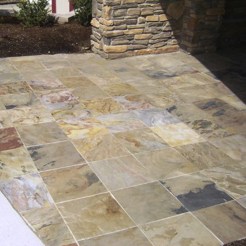 Slate stone slab - INDIAN AUTUMN - Asian Stones - for floor / matte