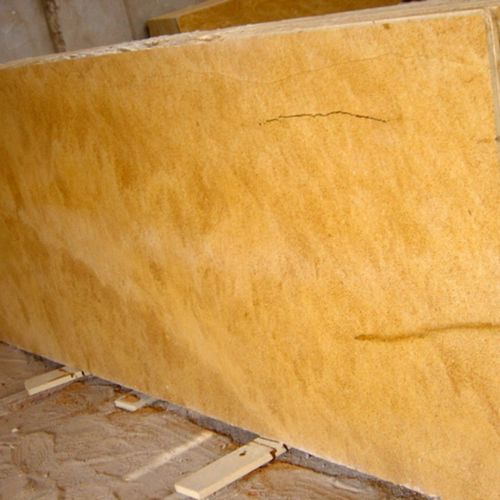 Natural stone stone slab - SAHARA GOLD - Asian Stones - for floor / brushed / golden
