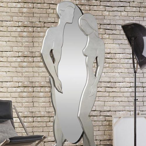 Wall-mounted mirror - P4650 - PINTDECOR - original design / oval / silver-colored