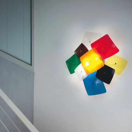 Original design wall light - KB QUADRO - Florianlight - indoor / glass / metal