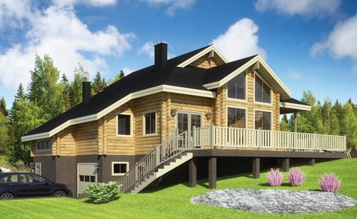 Prefab house - LUXURY : 263 - Artic House - eco-friendly / contemporary / with terrace