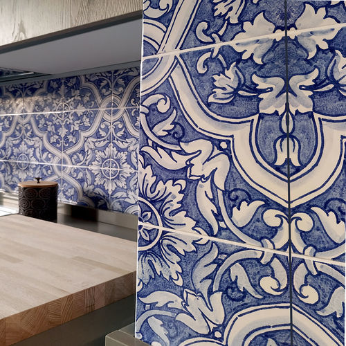 Porcelain stoneware tile - Blu Cobalto Azulejos FB - Ceramiche Militello art & design S.R.L - ceramic / terracotta / polished