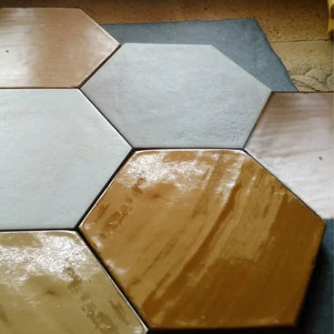 Ceramic hexagonal tile - Ceramiche Militello art & design S.R.L - high-gloss / matte / satin