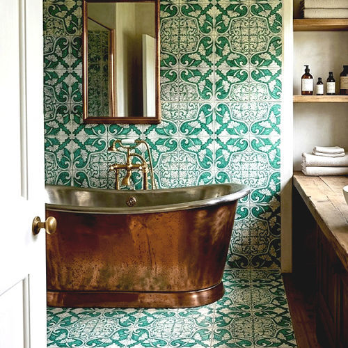 Ceramic tile - VERDE RAME - Ceramiche Militello art & design S.R.L - indoor / wall / classic