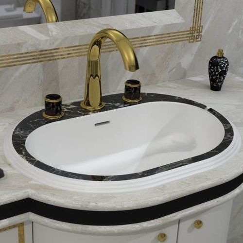 Built-in washbasin - SOVEREIGN - WATERGAME COMPANY - composite / high-gloss / luxury