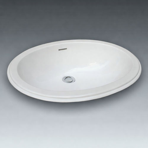 Built-in washbasin - HARMONY - WATERGAME COMPANY - composite / high-gloss / oval