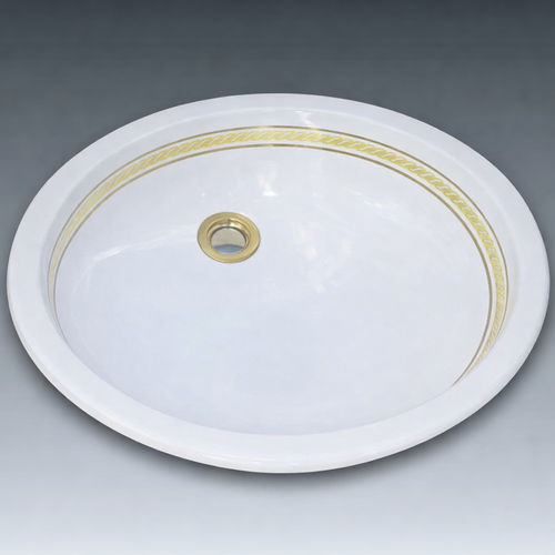 Built-in washbasin - ALLIANCE - WATERGAME COMPANY - composite / high-gloss / oval
