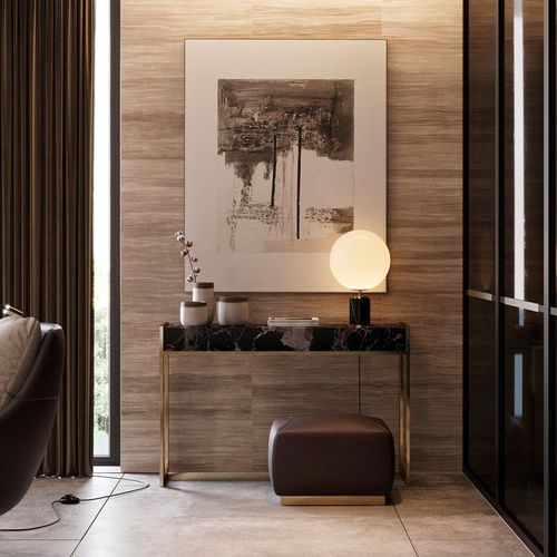 Contemporary sideboard table - ANTHONY - Laskasas - marble / steel base / rectangular