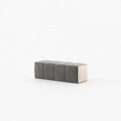 Contemporary upholstered bench - CHARLIE  - Laskasas - fabric / leather / custom