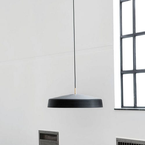 Pendant lamp - DOME - Lambert et Fils - aluminum / brass / steel