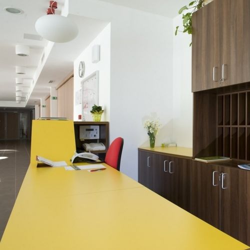 Melamine reception desk - GONZAGA-PRO D.O.O. - for nursing homes / home