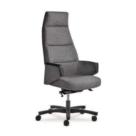 Contemporary executive chair - CHARM  - LD Seating s.r.o. - fabric / polyurethane / aluminum