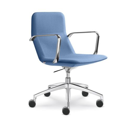 Contemporary office chair - FLEXI  - LD Seating s.r.o. - indoor / fabric / aluminum base