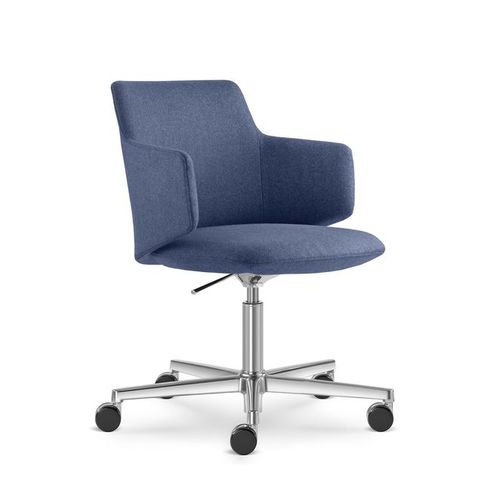Contemporary office chair - MELODY MEETING  - LD Seating s.r.o. - indoor / fabric / aluminum base
