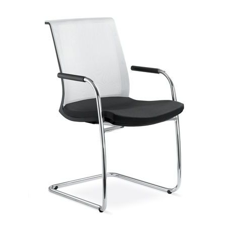 Contemporary conference chair - LYRA NET  - LD Seating s.r.o. - indoor / mesh / steel base