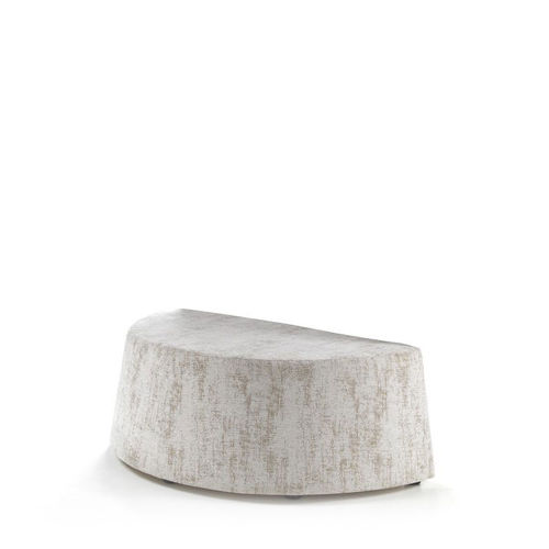 Contemporary pouf - Olli Mezzaluna  - PF Stile Srl - velvet / wool / leather